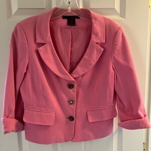 Cute Pink Cropped Jacket